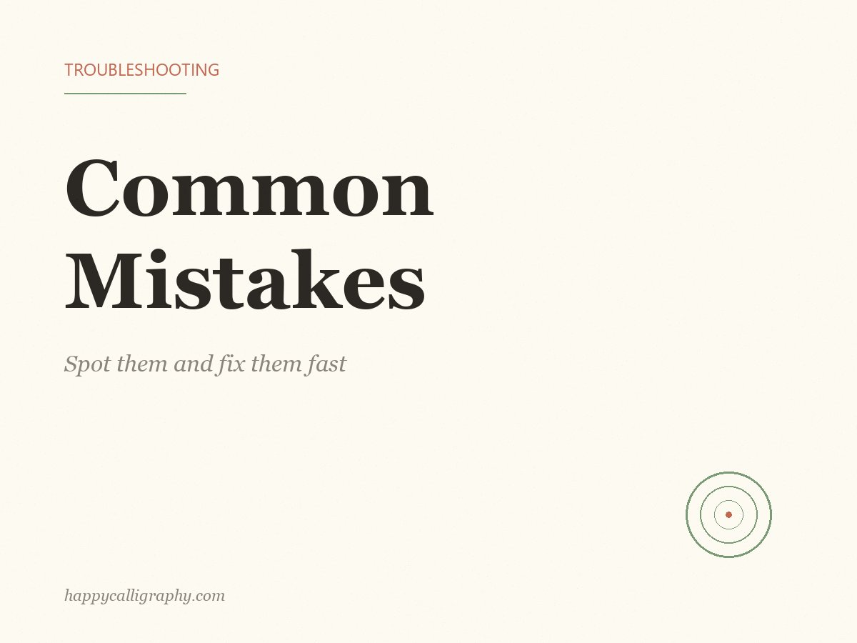 Common Calligraphy Mistakes