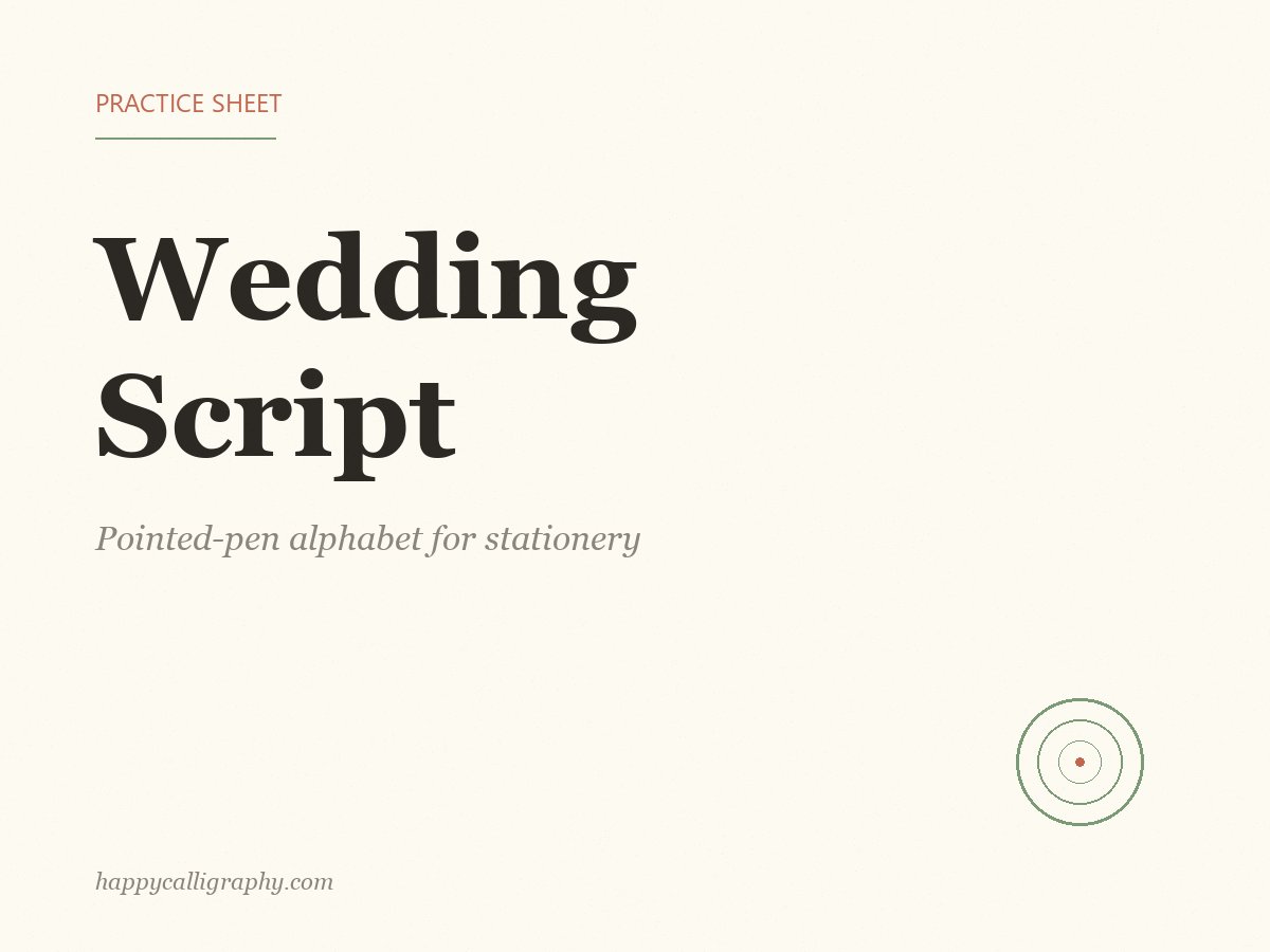 Wedding Script Practice Sheet